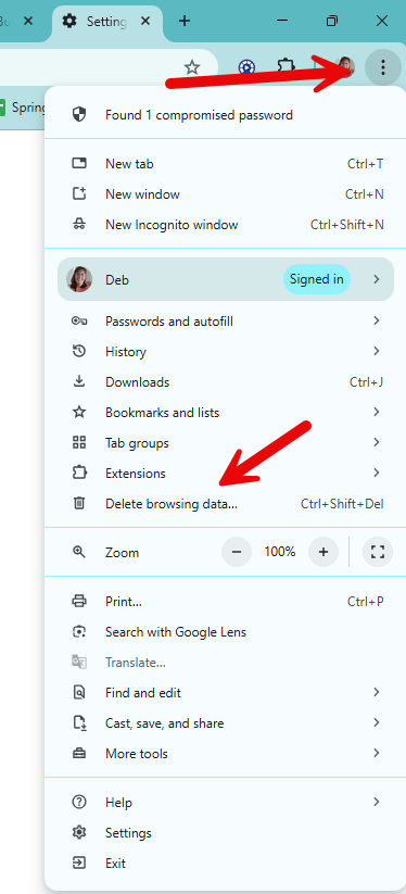 Chrome Settings